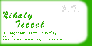 mihaly tittel business card